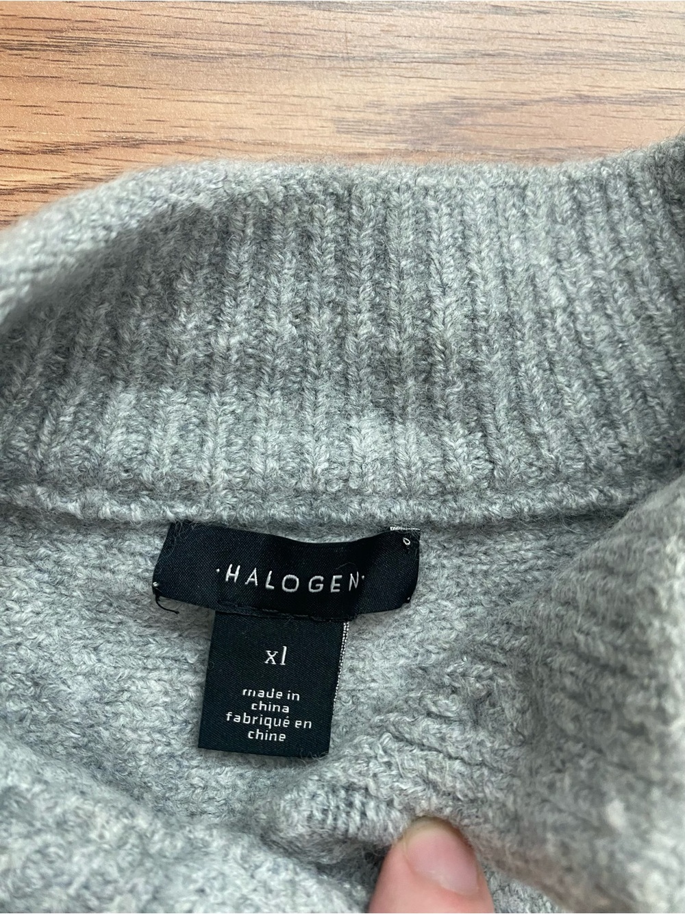 Halogen Gray Button-Front Sweater - Picture 3 of 6